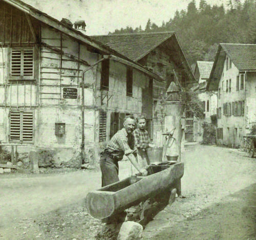 Brunnen Winkel mit Josef Studhalter 1904 
